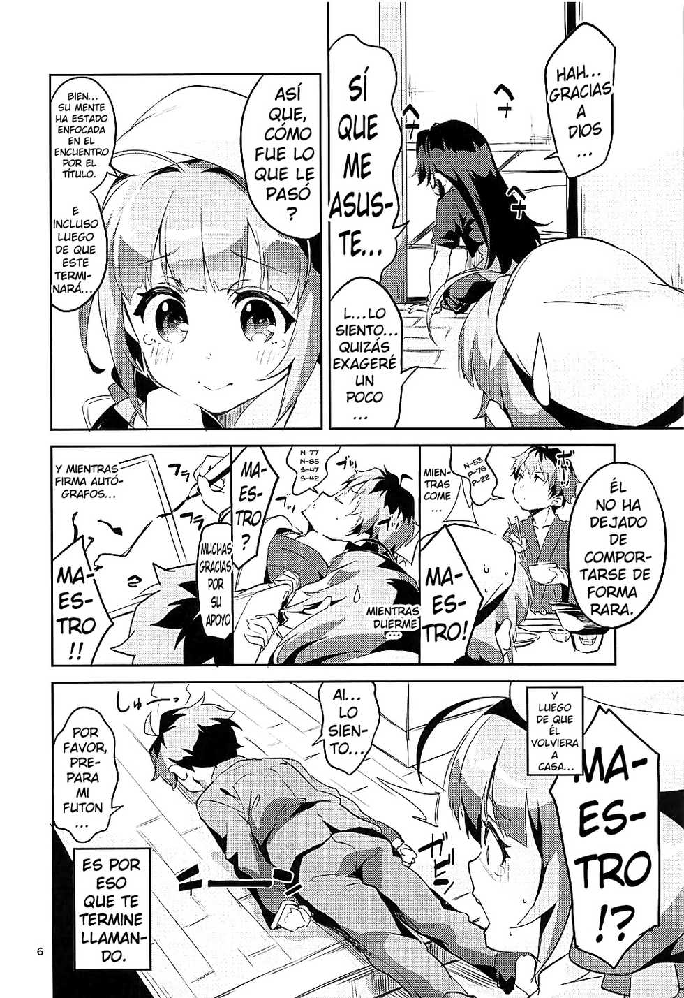(C93) [Circle-FIORE (Ekakibit)] Otsukaresama desu Shisho (Ryuuou no Oshigoto!) [Spanish] [kalock] [Digital] - Page 5