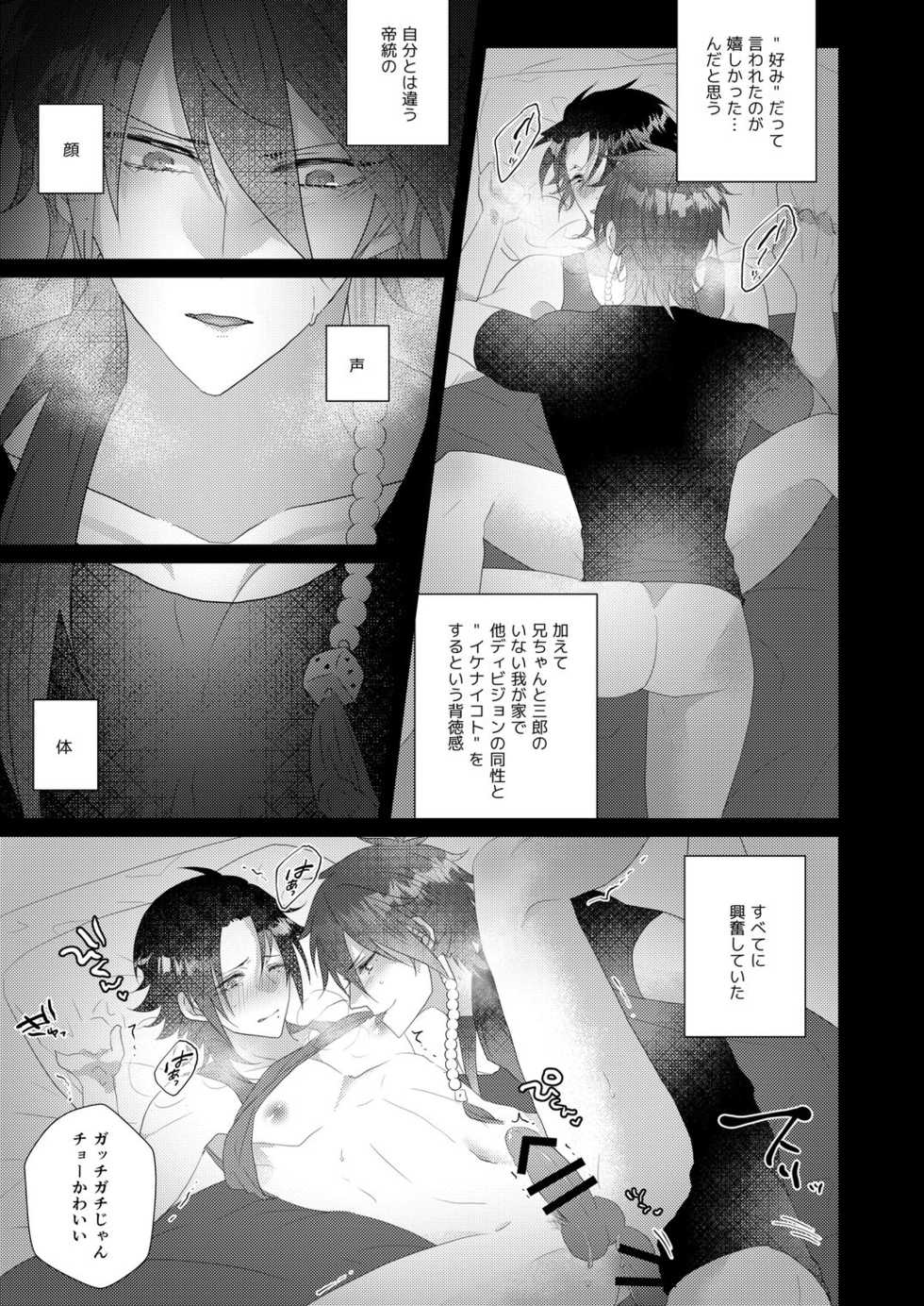 [@No_464 (Miyoshino)] Kimi Mo Otokonara Rappugoshi Ni Konpura Dekirudarou? (Hypnosis Mic) [Sample] - Page 20