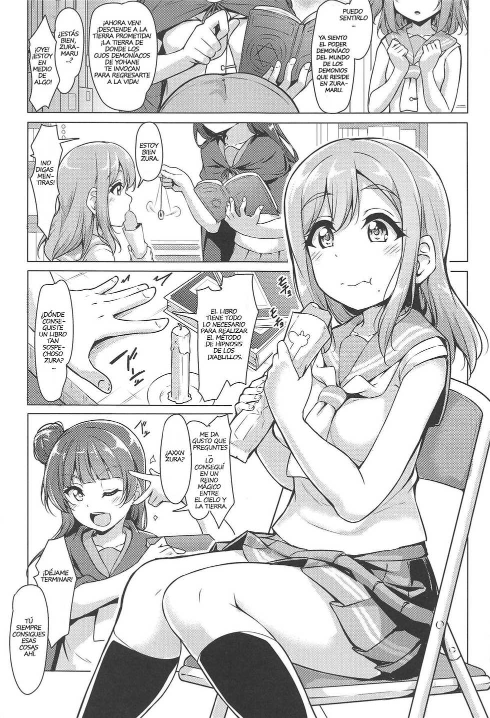 (Bokura no Love Live! Sunshine in Numazu 5) [corori (Yopparai Oni?)] HANAKAN Doushichatta no Zuramaru!? (Love Live! Sunshine!!) [Spanish] [Asriel] - Page 4