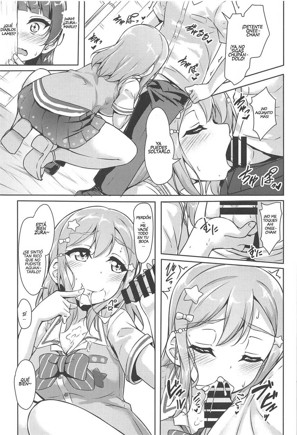 (Bokura no Love Live! Sunshine in Numazu 5) [corori (Yopparai Oni?)] HANAKAN Doushichatta no Zuramaru!? (Love Live! Sunshine!!) [Spanish] [Asriel] - Page 10