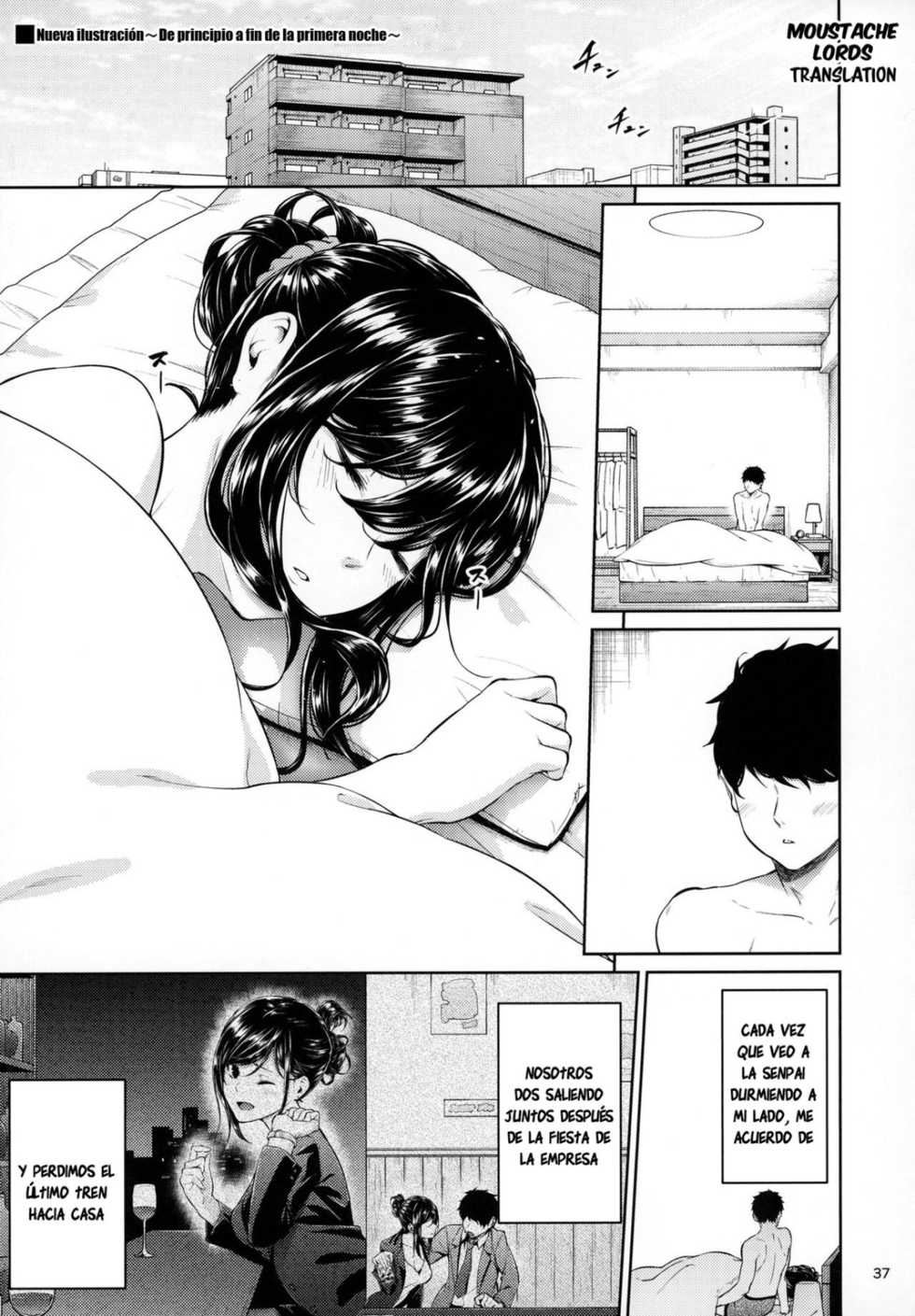 [IV VA SHIN (Mikuni Mizuki)] Shokuba no Senpai [Spanish] [Moustache Lords Translation] - Page 35