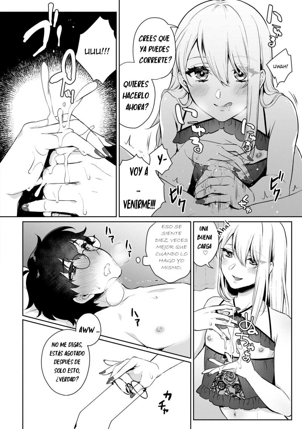 [Binto] Boku no! Otokonoko Fuuzoku Debut!? (Otokonoko Fuuzoku de Onnanoko Mitai ni Ikasarechau Anthology 2 uragaeshi) [Spanish] [bananare22] [Digital] - Page 8