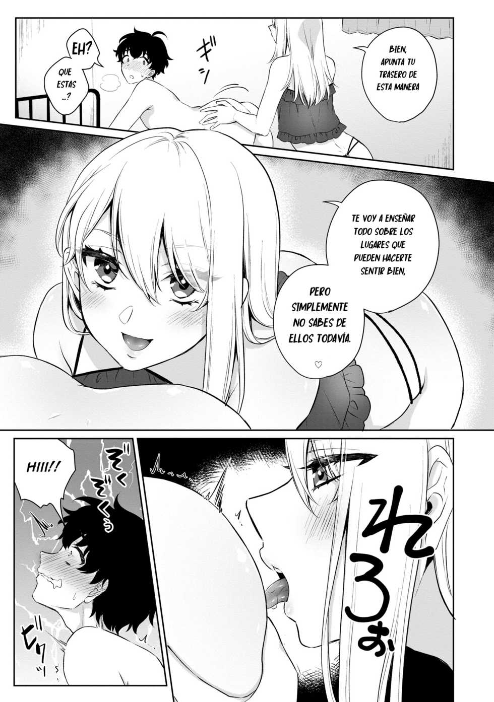 [Binto] Boku no! Otokonoko Fuuzoku Debut!? (Otokonoko Fuuzoku de Onnanoko Mitai ni Ikasarechau Anthology 2 uragaeshi) [Spanish] [bananare22] [Digital] - Page 9