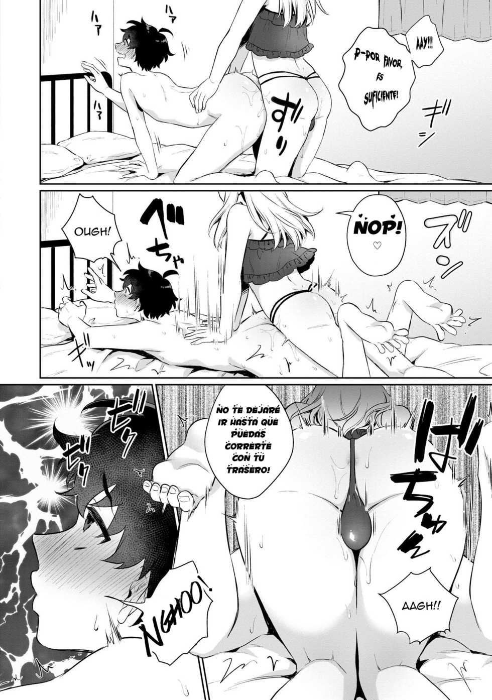 [Binto] Boku no! Otokonoko Fuuzoku Debut!? (Otokonoko Fuuzoku de Onnanoko Mitai ni Ikasarechau Anthology 2 uragaeshi) [Spanish] [bananare22] [Digital] - Page 14