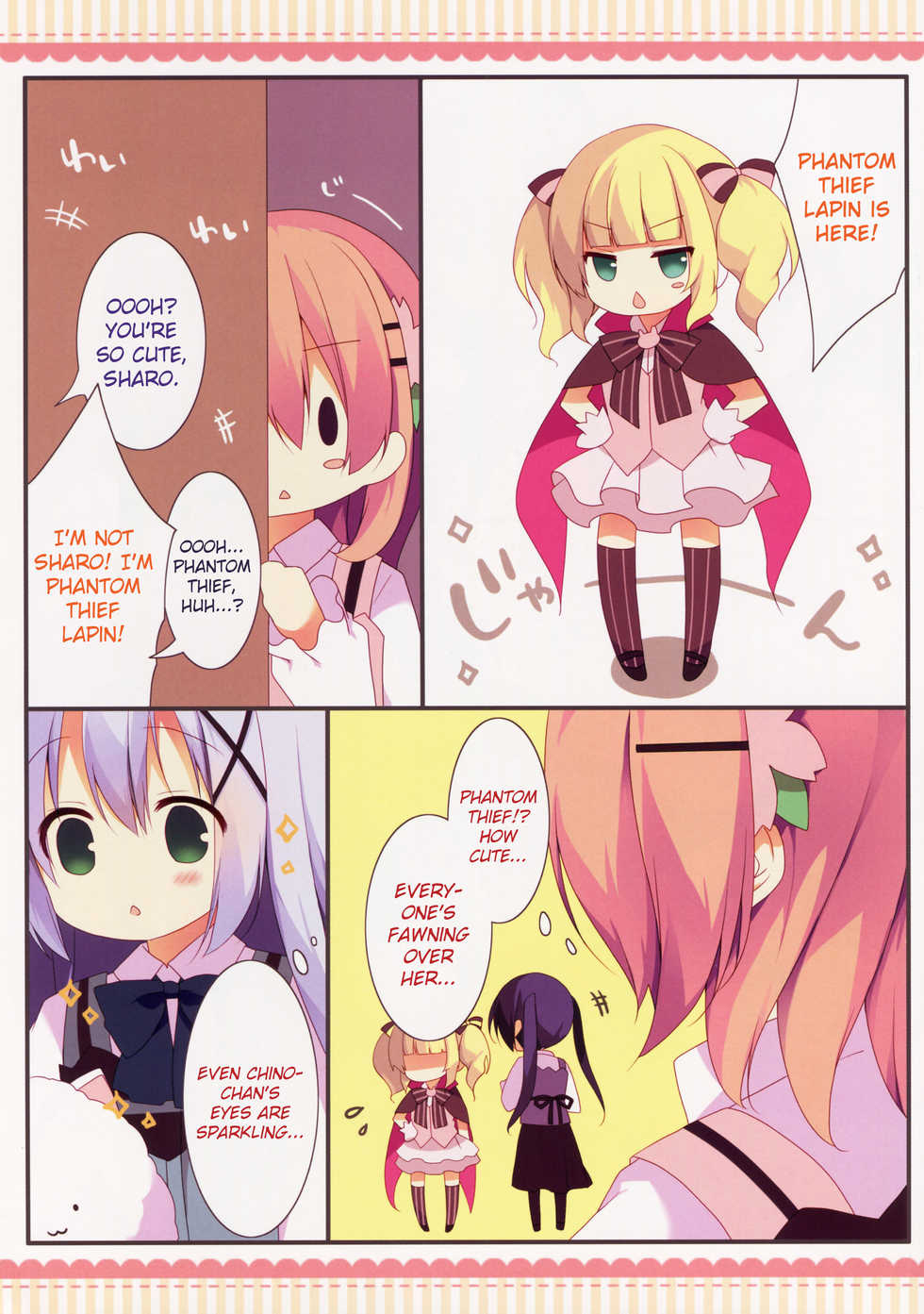 (COMIC1☆10) [Public bath (Izumi Yuhina)] Kaitou Kokoa-chan (Gochuumon wa Usagi desu ka?) [English] {Hennojin} - Page 4