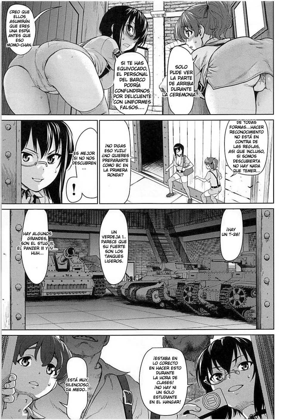 (C94) [Saidamin (Saida Kazuaki)] Kawashima Momo to Koyama Yuzu no Sennyuu! Seishidan-kou Daisakusen (Girls und Panzer) [Spanish] - Page 6