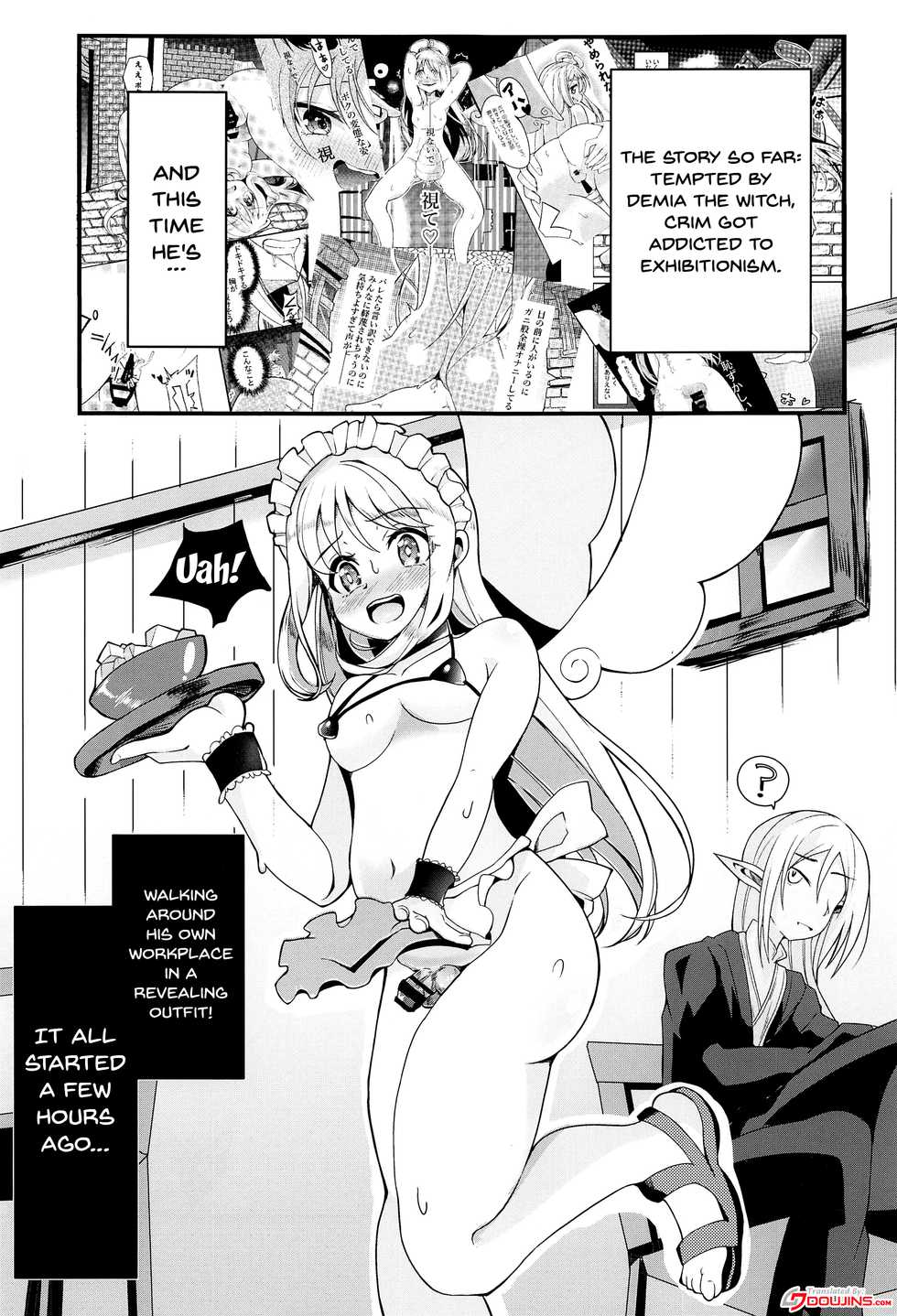 (Futaket 17) [Torotoro Tororokonbu (Sakuretsu Tororokonbu)] Roshutsu Tenshi Crim-kun 2 | Exposed Angel Crim-kun 2 (Ishuzoku Reviewers) [English] {Doujins.com} - Page 2