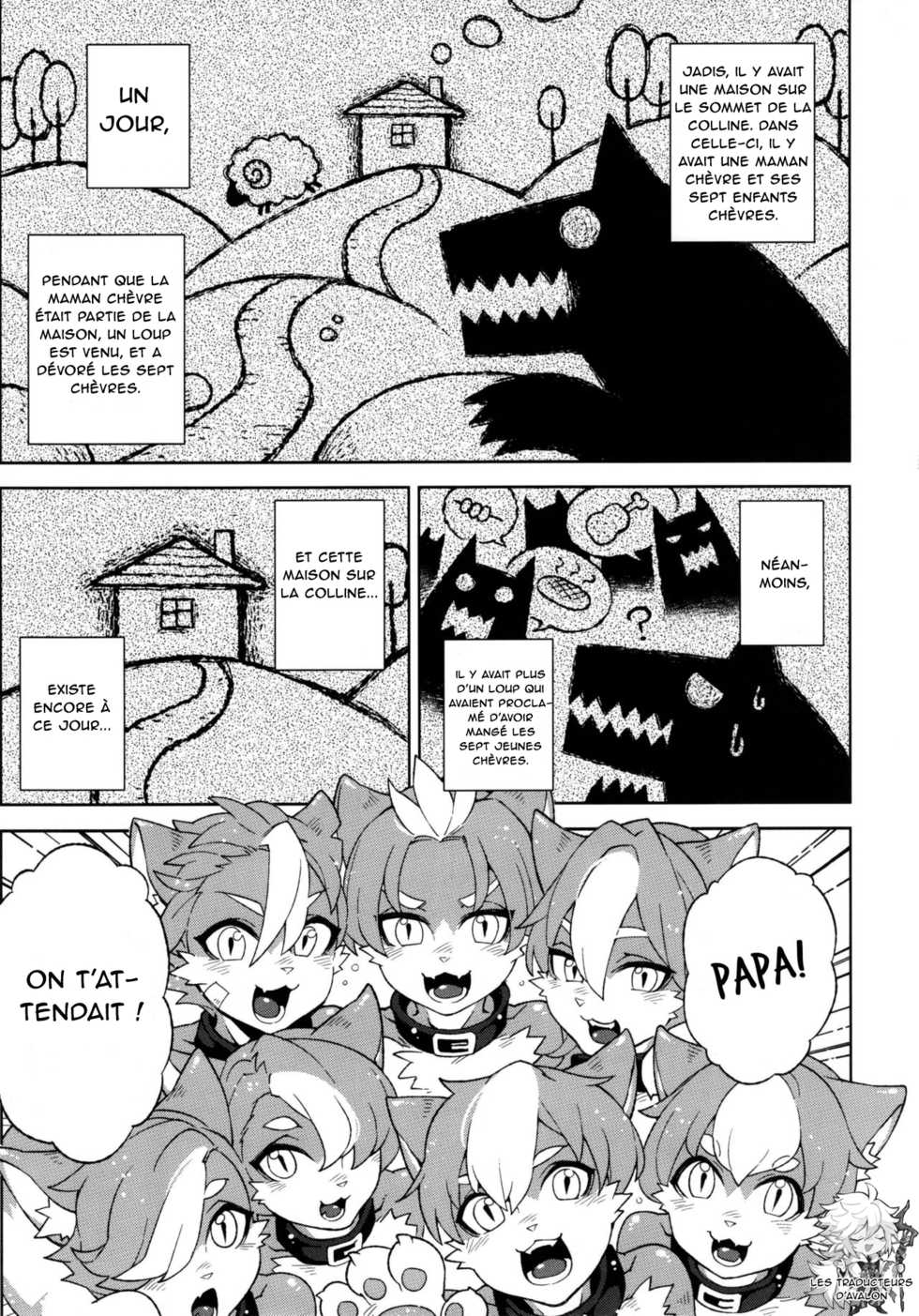 (C84) [Service Heaven, Turtle.Fish.Paint (Karei, Abi Kamesennin)] Childhood Destruction #5 ~The Wolf and the Seven Young Goats~ [French] [Northface] [Decensored] - Page 5