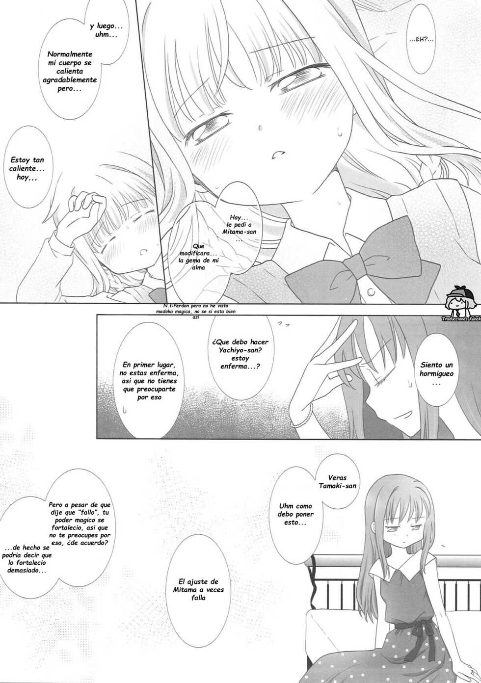 (C93) [pecon (Kino)] Houkiboshi to Kaketa Tsuki (Puella Magi Madoka Magica Side Story: Magia Record) [Spanish] [Kuhaku] - Page 10