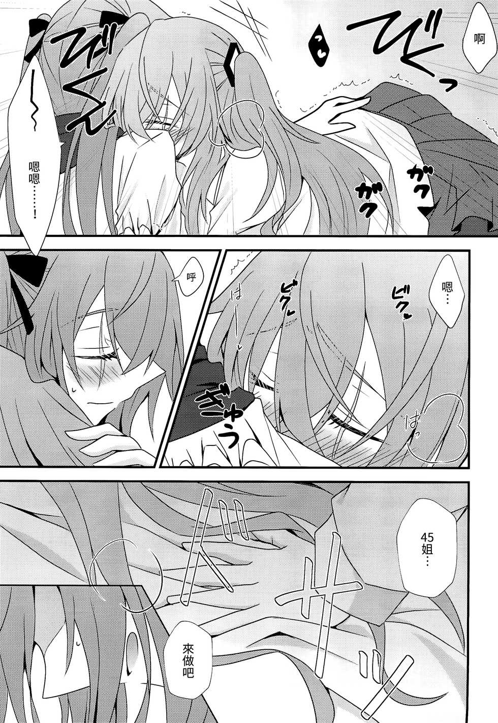 (C96) [azisaikyou (monochrome)] Kotoba ni Dekinai (Girls' Frontline) [Chinese] [白杨汉化组] - Page 19