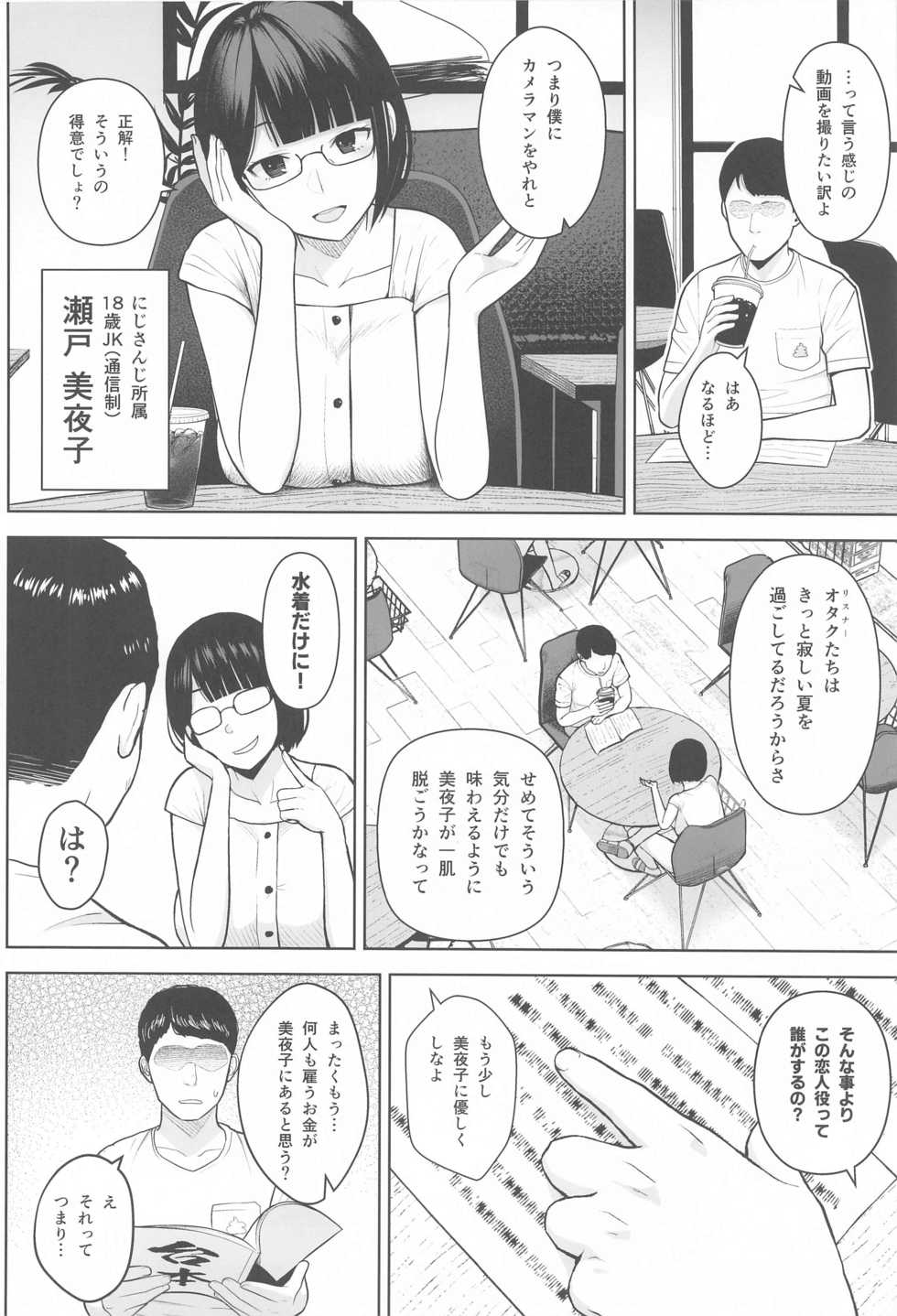 (#Nijisousaku 5) [Circle Eden (Diisuke)] Himitsu no ImaVi Satsueikai (Seto Miyako) - Page 3