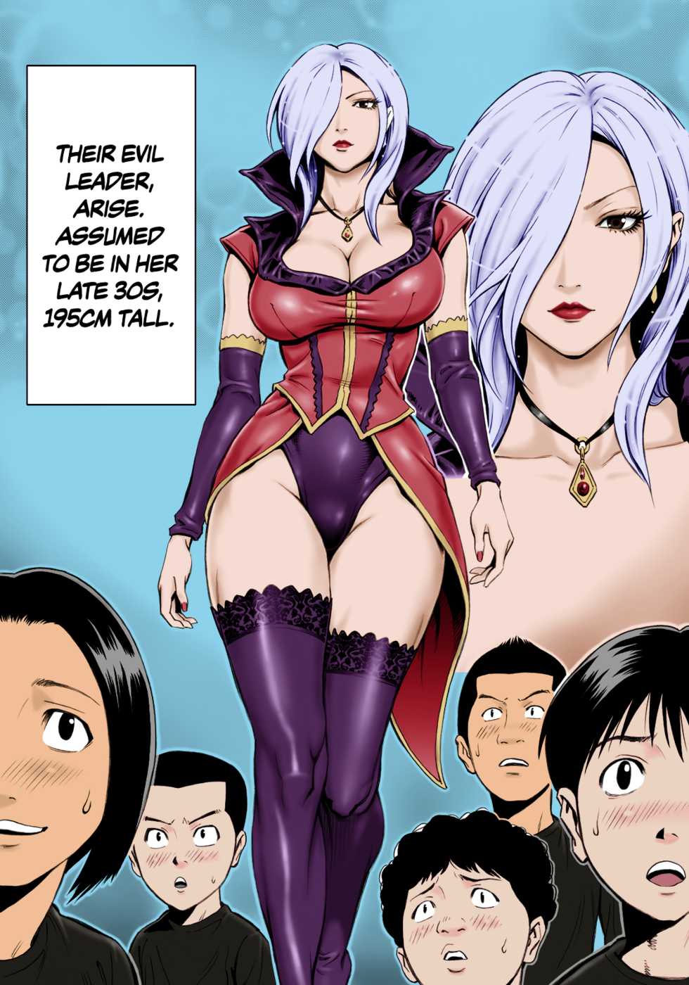 [DT Koubou (DAIGO)] Aku no Onna Shuryou to Doutei Kouseiin | Evil Leader and the Virgin Members [English] =TLL + CW= [Colorized] - Page 3