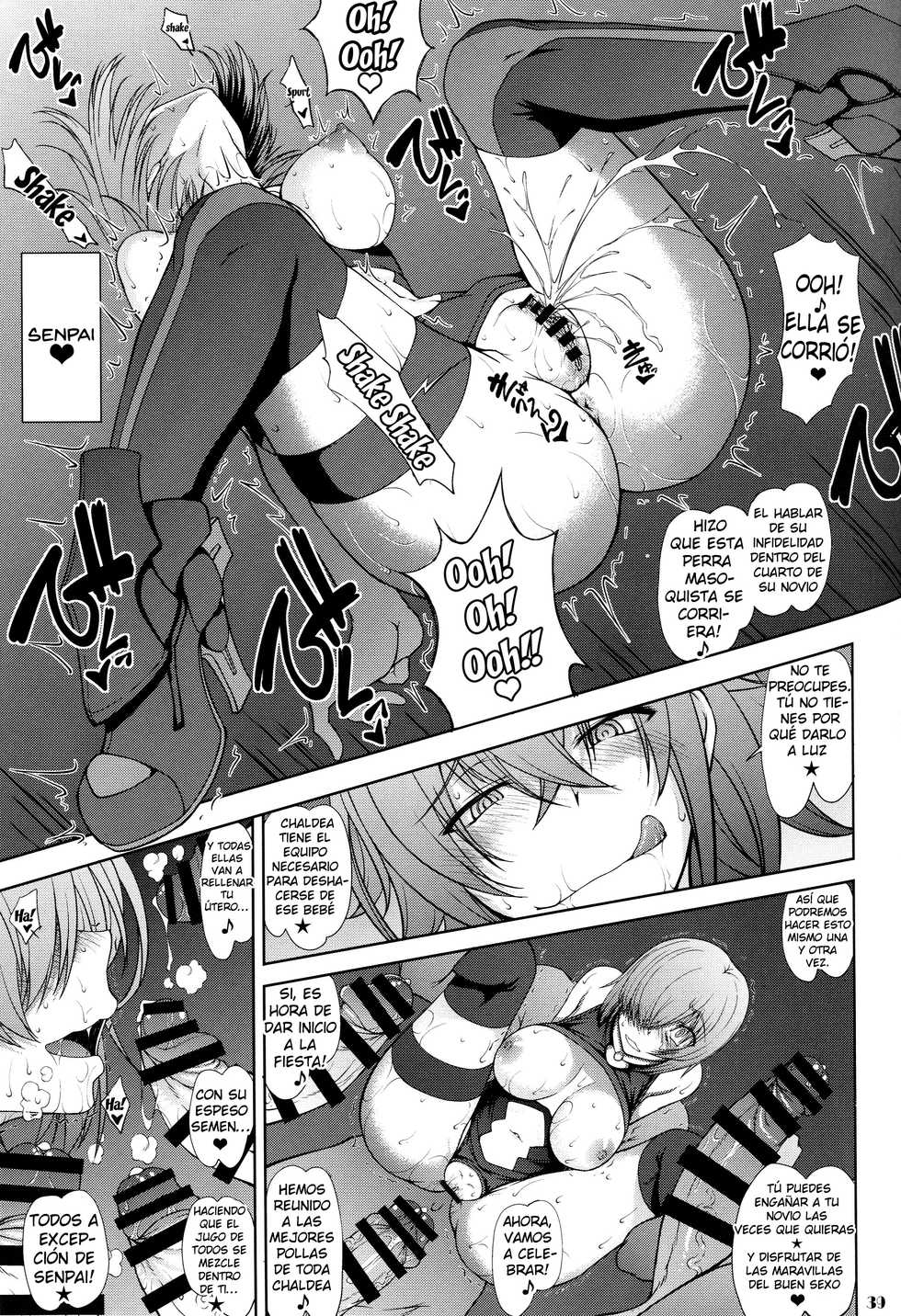 [Majimadou (Matou)] Senpai dake ga Shiranai Nanatsu no Kiroku (Fate/Grand Order) [Spanish] [kalock] - Page 38