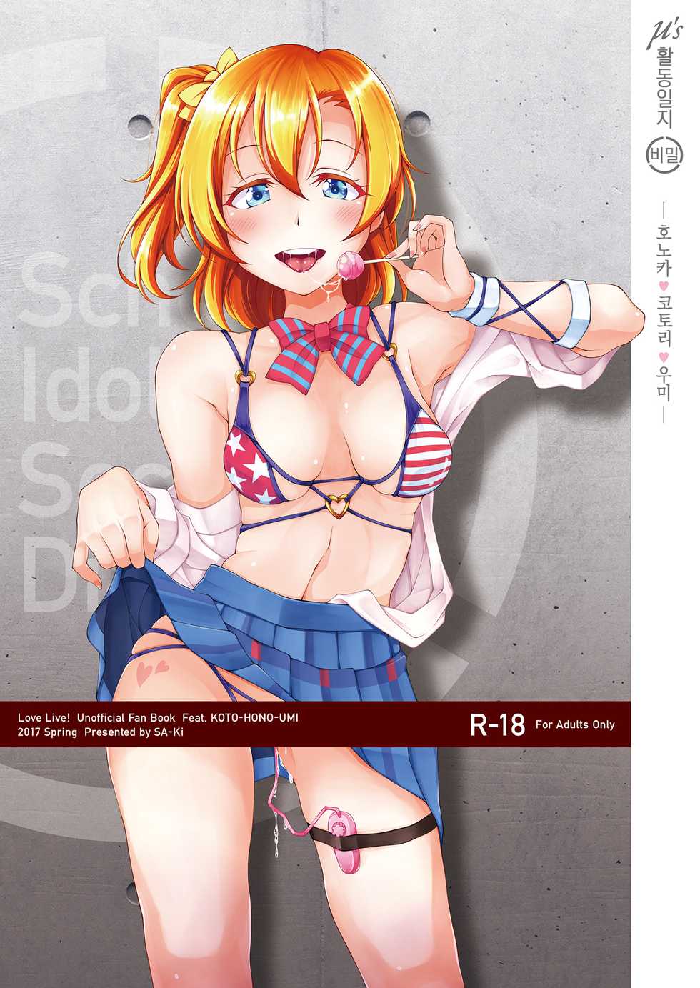 (Bokura no Love Live! 15) [Sa-Ki] μ's School Idol Secret Diary -Honoka・Kotori・Umi- | μ's 비밀 활동일지 -호노카・코토리・우미- (Love Live!) [Korean] - Page 1