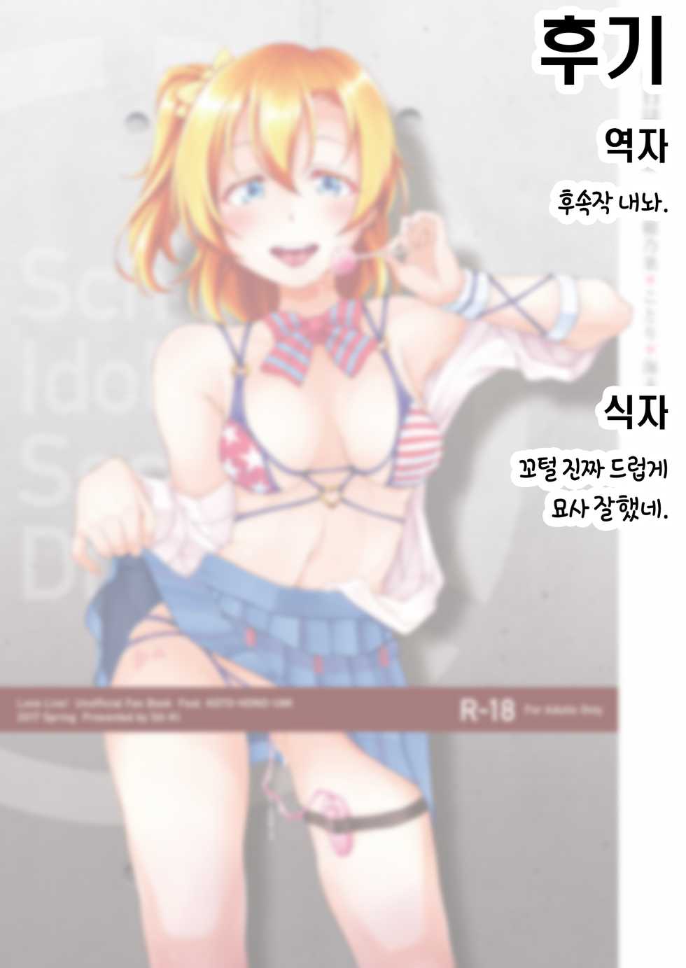 (Bokura no Love Live! 15) [Sa-Ki] μ's School Idol Secret Diary -Honoka・Kotori・Umi- | μ's 비밀 활동일지 -호노카・코토리・우미- (Love Live!) [Korean] - Page 19