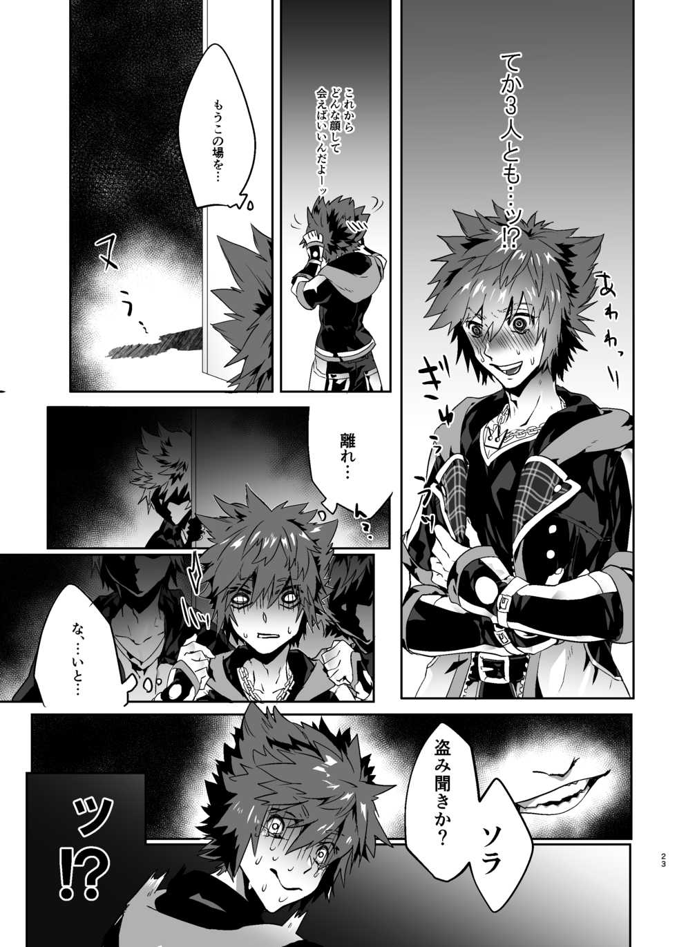 [Black (Nekoman)] Yuujin ga Ore no Ero Hanashi o Shite Iru ndaga... (Kingdom Hearts) [Digital] - Page 22
