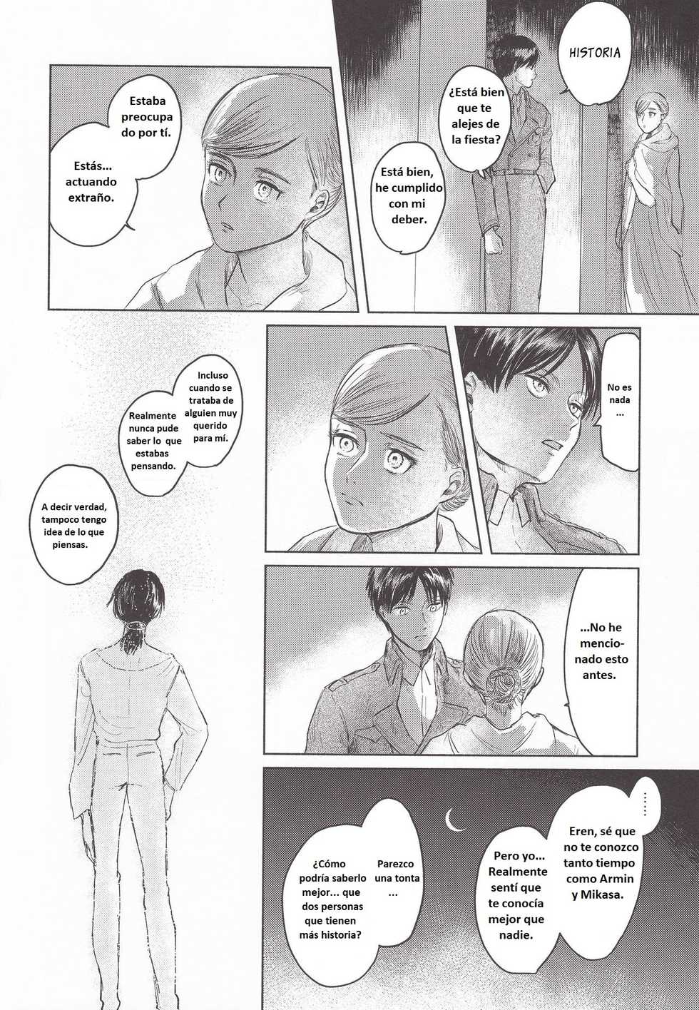(Chou Hekigai Chousa Haku 2018) [bin (Enko)] Anata a Dareka no Yoru | Tú y la noche de alguien (Shingeki no Kyojin) - Page 25