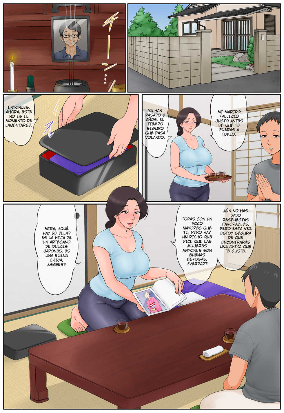 [Rapurando] Chiisai Koro Kara Osewa Ni Natte Iru Kinjo No Oba-San O Otoshite Tanetsuke! | ¡Conseguí que la vecina que ha sido amable conmigo desde que era pequeño se enamorara de mí y me dejara follarla! [Spanish] [Paul._. Mh] - Page 6