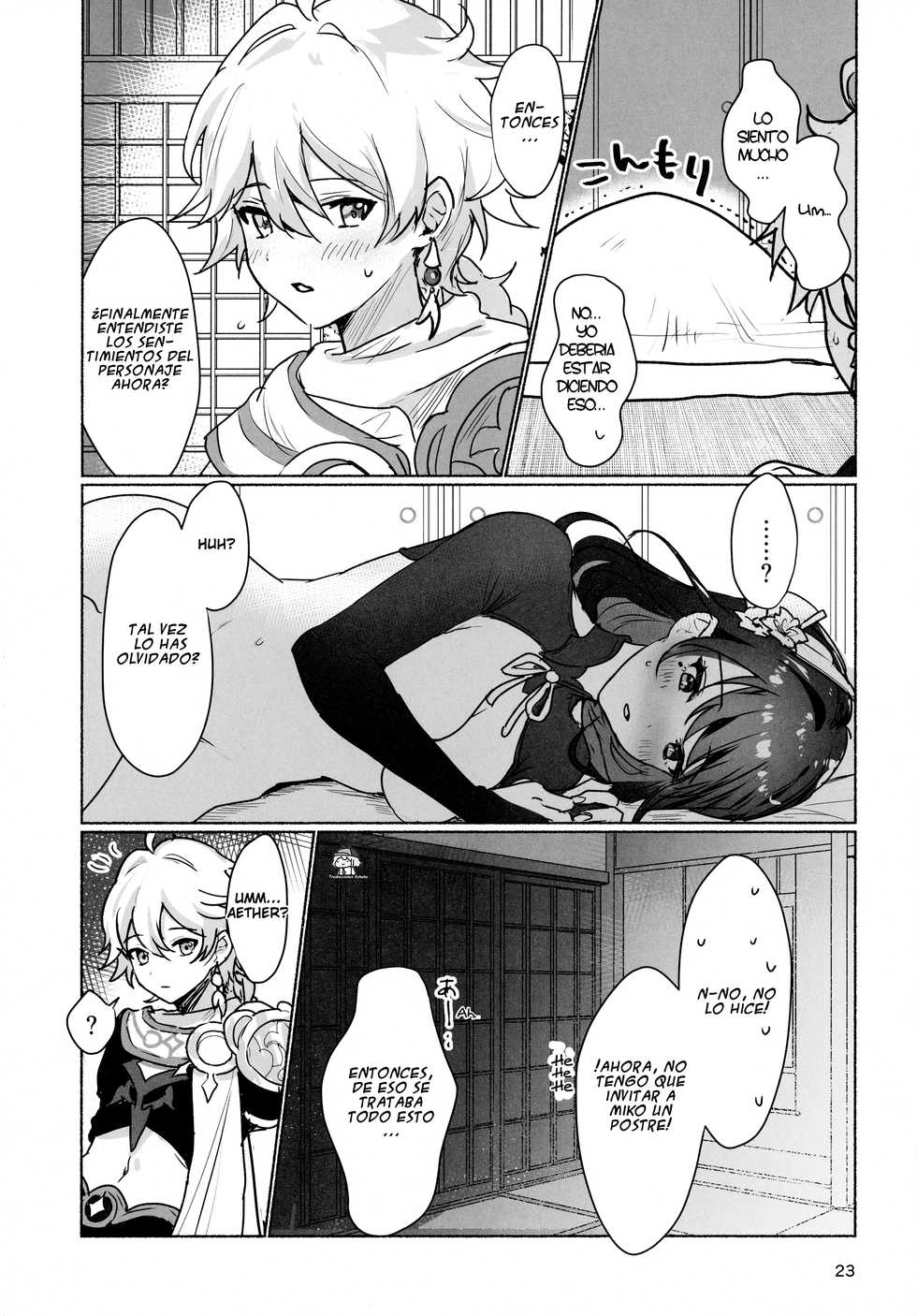 (COMIC1☆19) [Yabatani Land (Homina Mia)] Raiden Shogun to xxx no Tokkun o Suru Hon (Genshin Impact) [Spanish] [Kuhaku] - Page 25