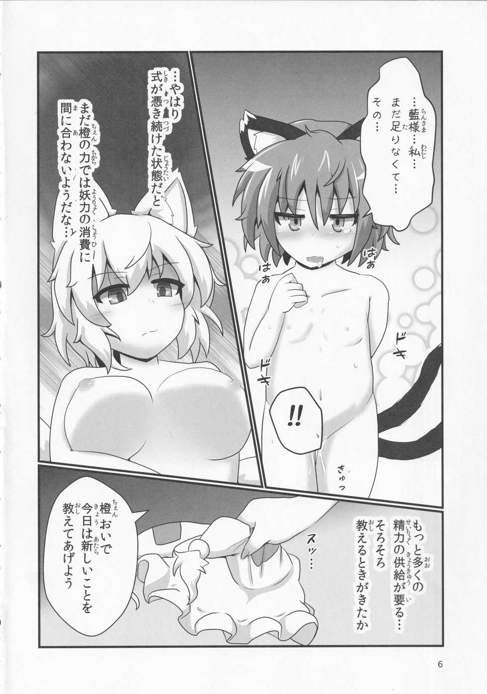 (Reitaisai 15) [Kokage no Shippo (Kokage)] Ura Gensoukyou Engi -Shikigami Hen- (Touhou Project) - Page 5