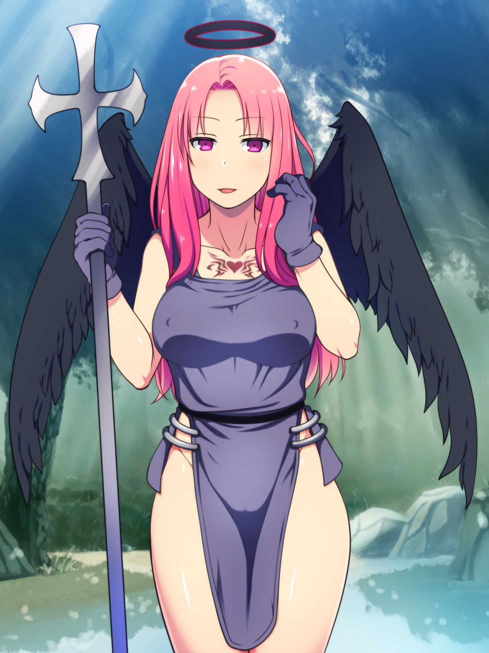 [Ofuro Souji ni Pikarin] Angel, Yami Zokusei Chinpo de Nakadashi sarete Datenshi ni (Densetsu no Ogre Battle) - Page 16
