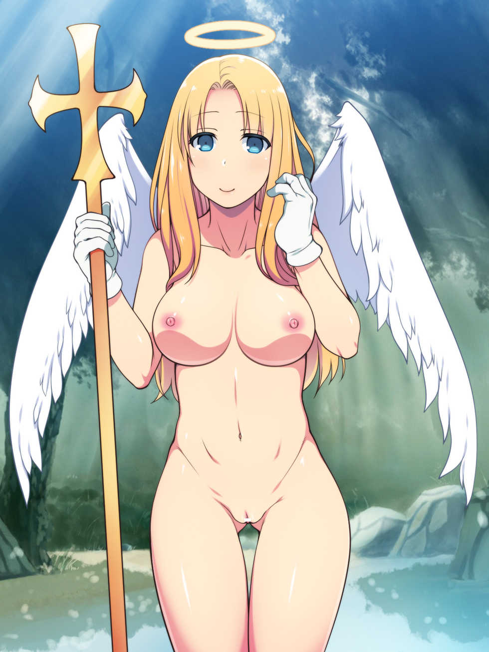 [Ofuro Souji ni Pikarin] Angel, Yami Zokusei Chinpo de Nakadashi sarete Datenshi ni (Densetsu no Ogre Battle) - Page 17