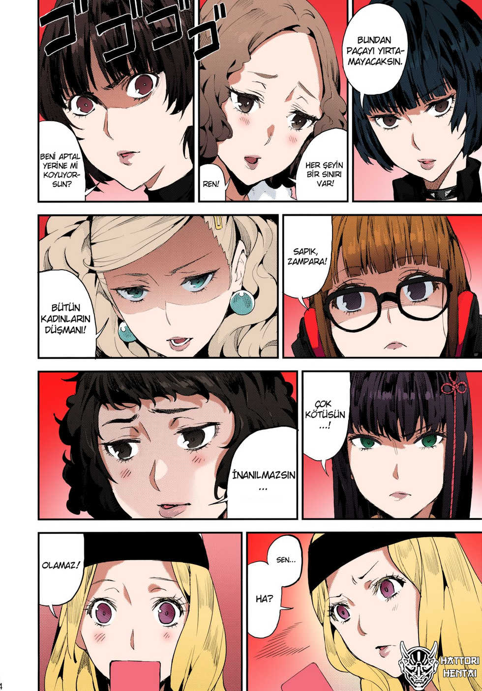 (C96) [Oppai Baibai (Azukiko)] Hattoubun no Persona (Persona 5) [Turkish] [Hattori Hentai] [Colorized] - Page 5