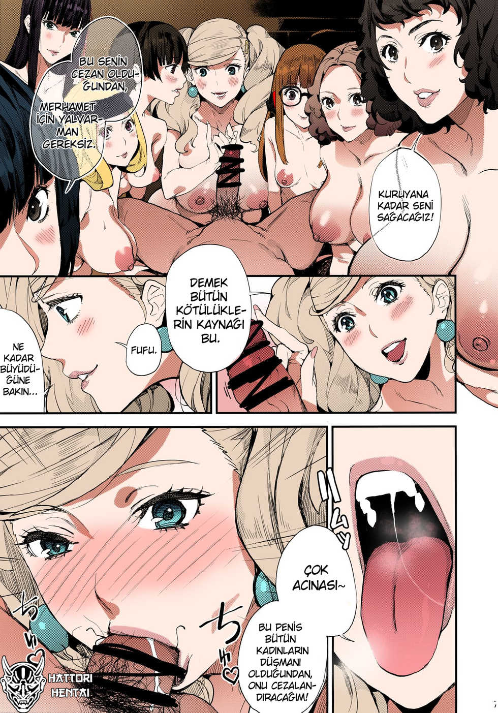 (C96) [Oppai Baibai (Azukiko)] Hattoubun no Persona (Persona 5) [Turkish] [Hattori Hentai] [Colorized] - Page 8