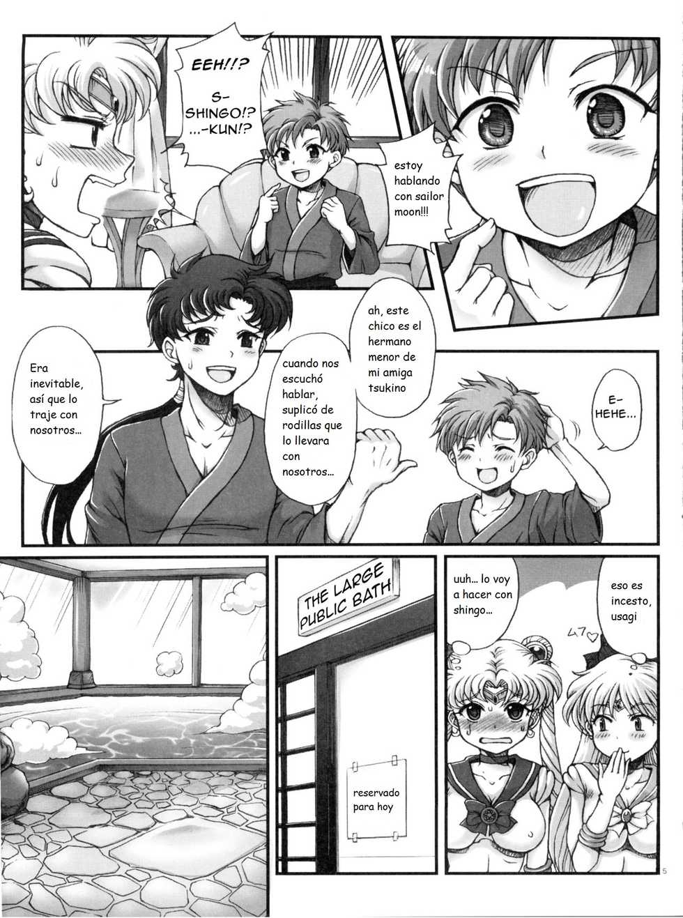 (C83) [Oboro & Tempo Gensui Dou (Tempo Gensui)] Sailor Delivery Health All Stars ~Onsen Ryokan-hen~ (Bishoujo Senshi Sailor Moon) [Spanish] [Kanaru] - Page 4