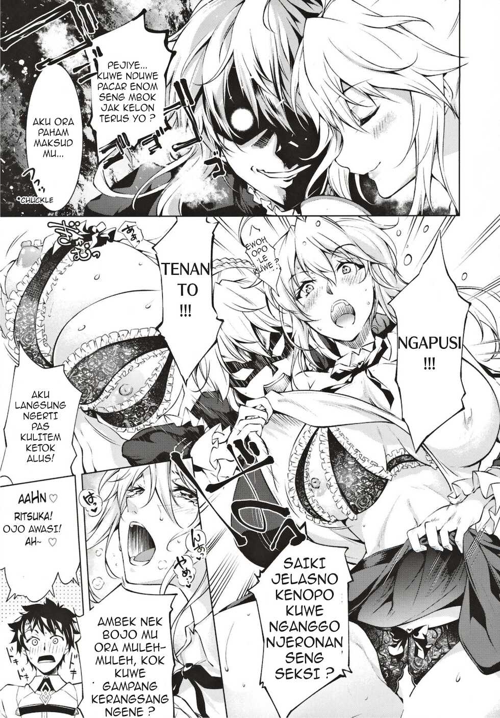(C97) [Jet-Black Baselarde (Kuno Touya)] Pendra Shimai no Seijijou |Kahanan seksual sedulur kembar Pendragon (Fate/Grand Order) [Javanese] [Barados josgandos] - Page 6