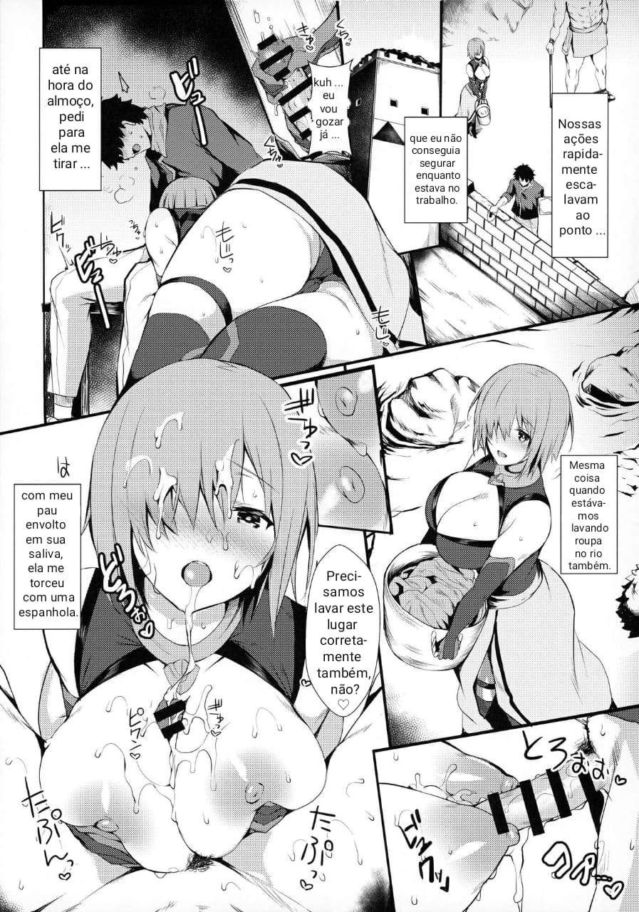 (C97) [Flock Blue (Blue)] Mash to Shitekita Kakushigoto | Secret Activities With Mash (Fate/Grand Order) [Portuguese-BR] [Kuri_Scans] - Page 7
