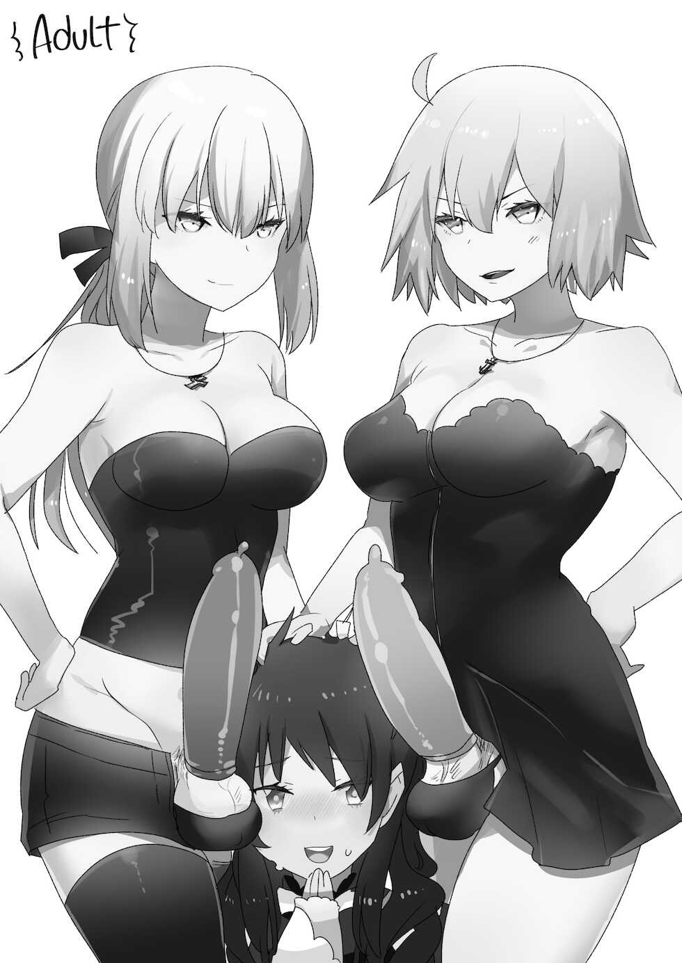 [Aimaitei (Aimaitei Umami)] Futanari Alter-tachi ni Josou Shita Ore ga Okasareru Hanashi | Crossdressing and Getting Fucked by Futanari Alters to Learn the Pleasures of Being a Woman (Fate/Grand Order) [English] {2d-market.com} [Decensored] [Digital] - Page 2