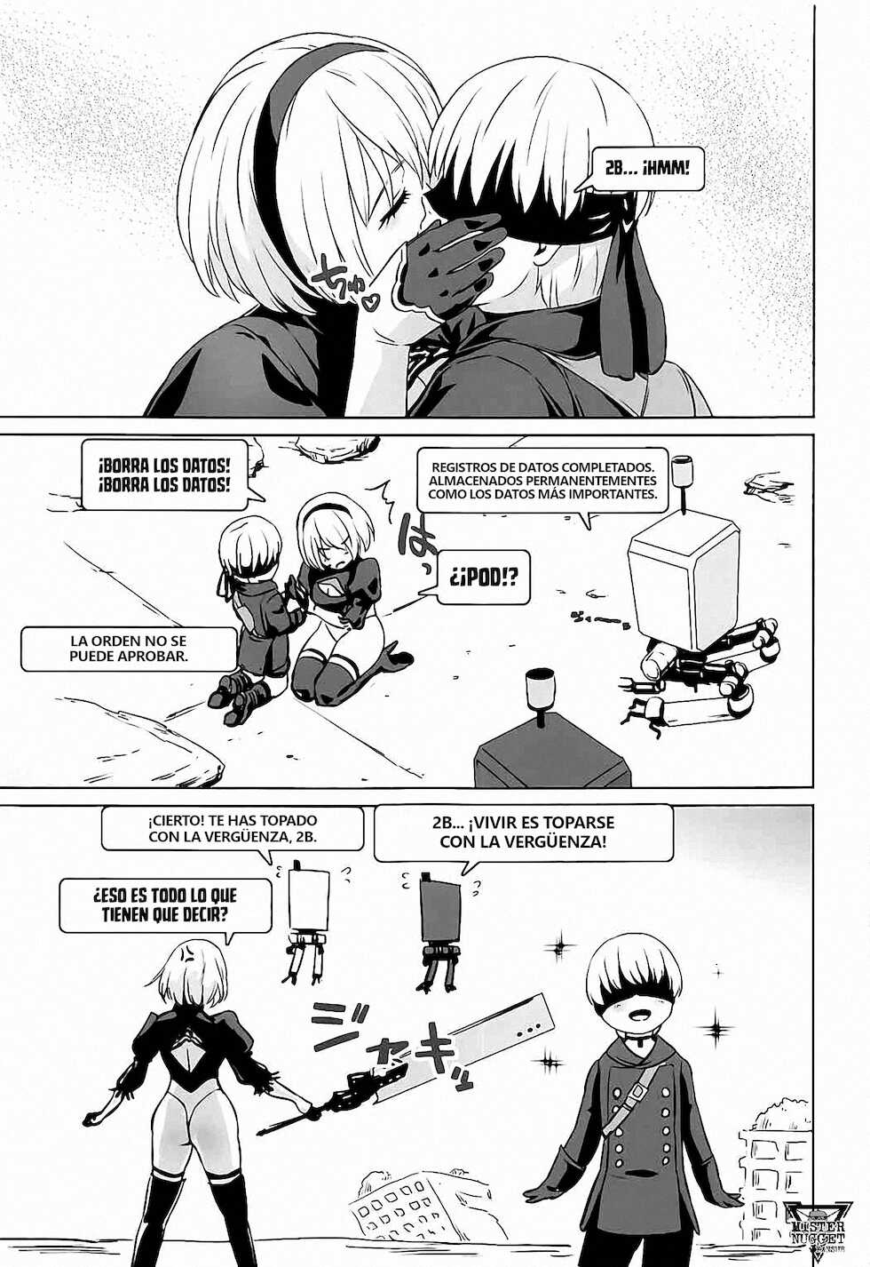 (SC2017 Summer) [Nantara Kantara (Shungiku Tenudon)] YoRHa 2B-iro (NieR:Automata) [Spanish] [Mister Nugget] - Page 16
