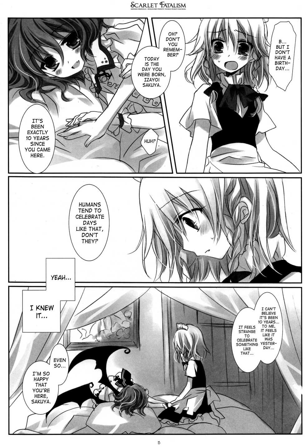 (Reitaisai 6) [CHRONOLOG, Rengaworks (Sakurazawa Izumi, Renga)] Scarlet Fatalism (Touhou Project) [English] [Touhou Tea + SaHa] - Page 16