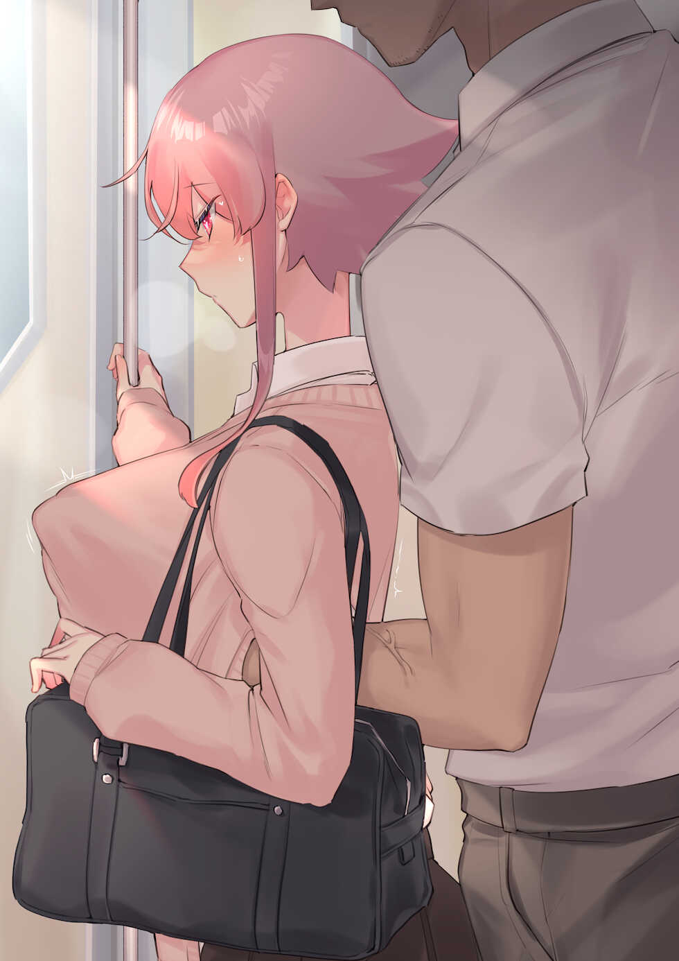 [Aizen Pochi] Itoshi no Sensei ni Manin Densha de Chikubi Ijirarechau Onnanoko - Page 9