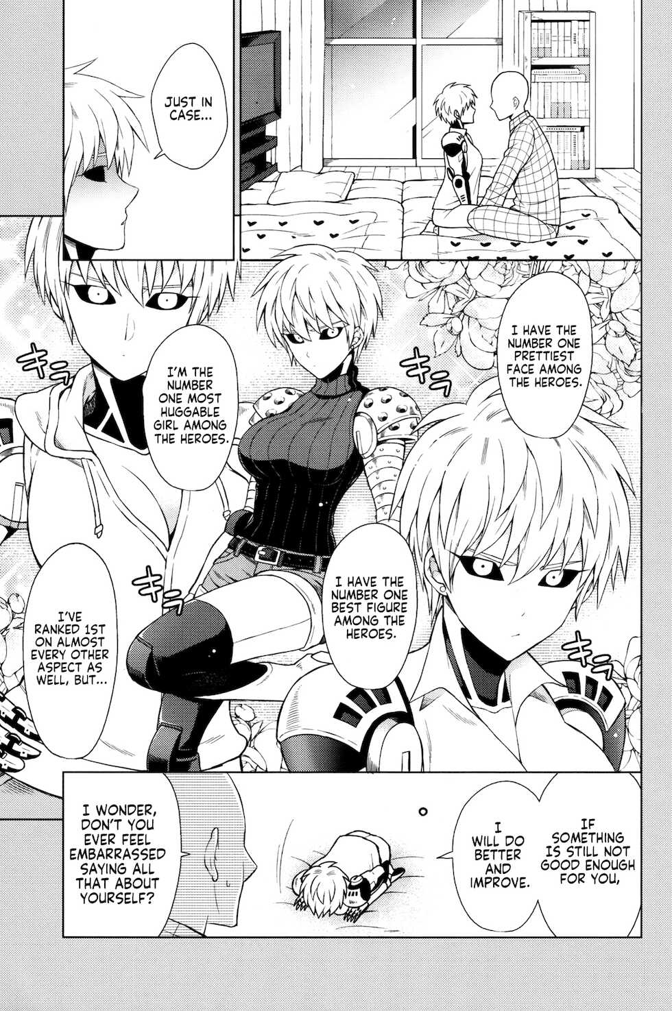 (ONE→HUNDRED 5) [TK-Brand (Nagi Mayuko)] Uchi no Deshi ♀ (19) Yome Sugite Ikiru no ga Tsurai (One Punch Man) [English] [Project Valvrein] - Page 11