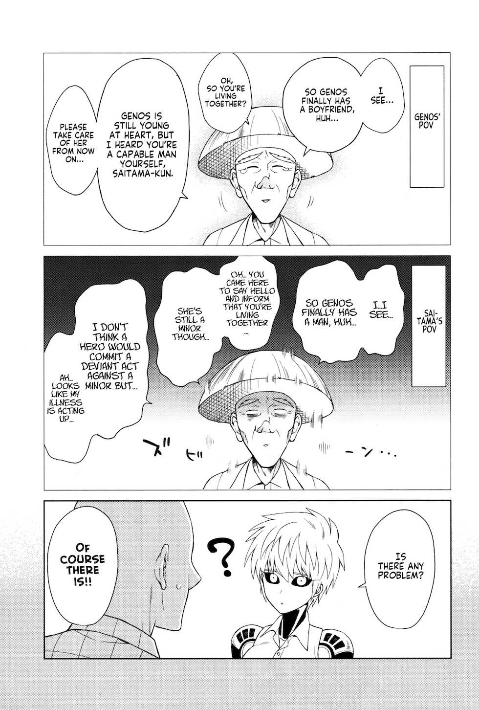 (ONE→HUNDRED 5) [TK-Brand (Nagi Mayuko)] Uchi no Deshi ♀ (19) Yome Sugite Ikiru no ga Tsurai (One Punch Man) [English] [Project Valvrein] - Page 13