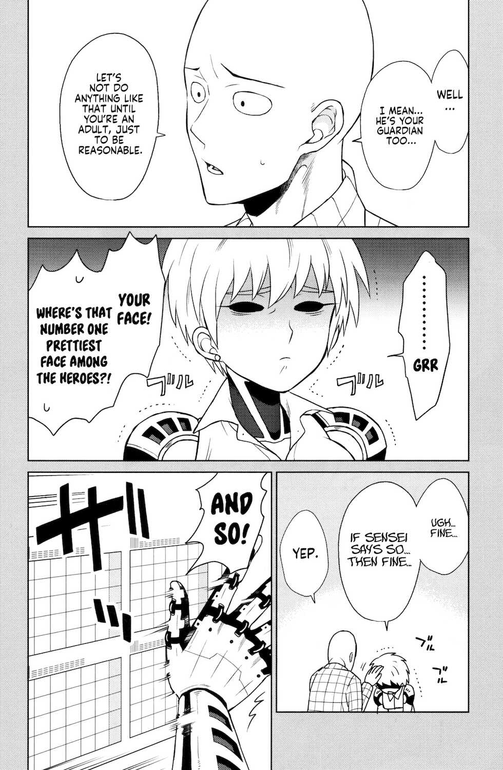 (ONE→HUNDRED 5) [TK-Brand (Nagi Mayuko)] Uchi no Deshi ♀ (19) Yome Sugite Ikiru no ga Tsurai (One Punch Man) [English] [Project Valvrein] - Page 14