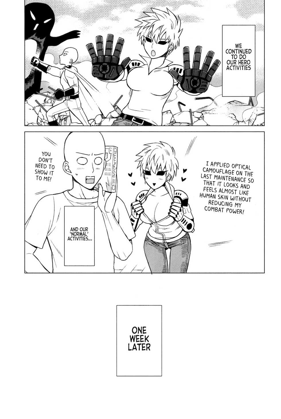 (ONE→HUNDRED 5) [TK-Brand (Nagi Mayuko)] Uchi no Deshi ♀ (19) Yome Sugite Ikiru no ga Tsurai (One Punch Man) [English] [Project Valvrein] - Page 35
