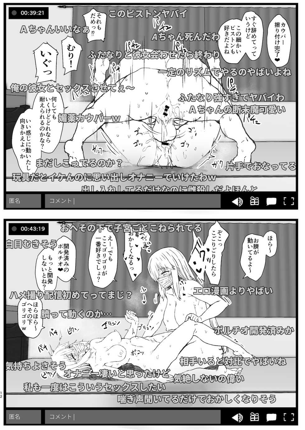 [Contamination (eigetu)] Futa Musume ni Itazura Shicha Ikemasen -Hamedori Haishin Hen- - Page 12
