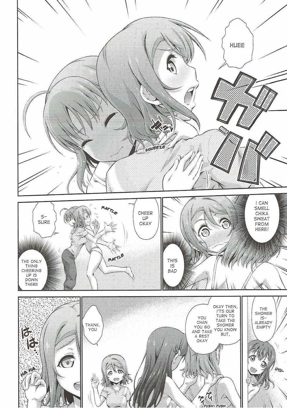 (Bokura no Love Live! 17) [Doku Tonkotsu Niku Dorei (Tanohito)] Chika-chan ni mo Naisho no Himitsu (Love Live! Sunshine!!) [English] - Page 13