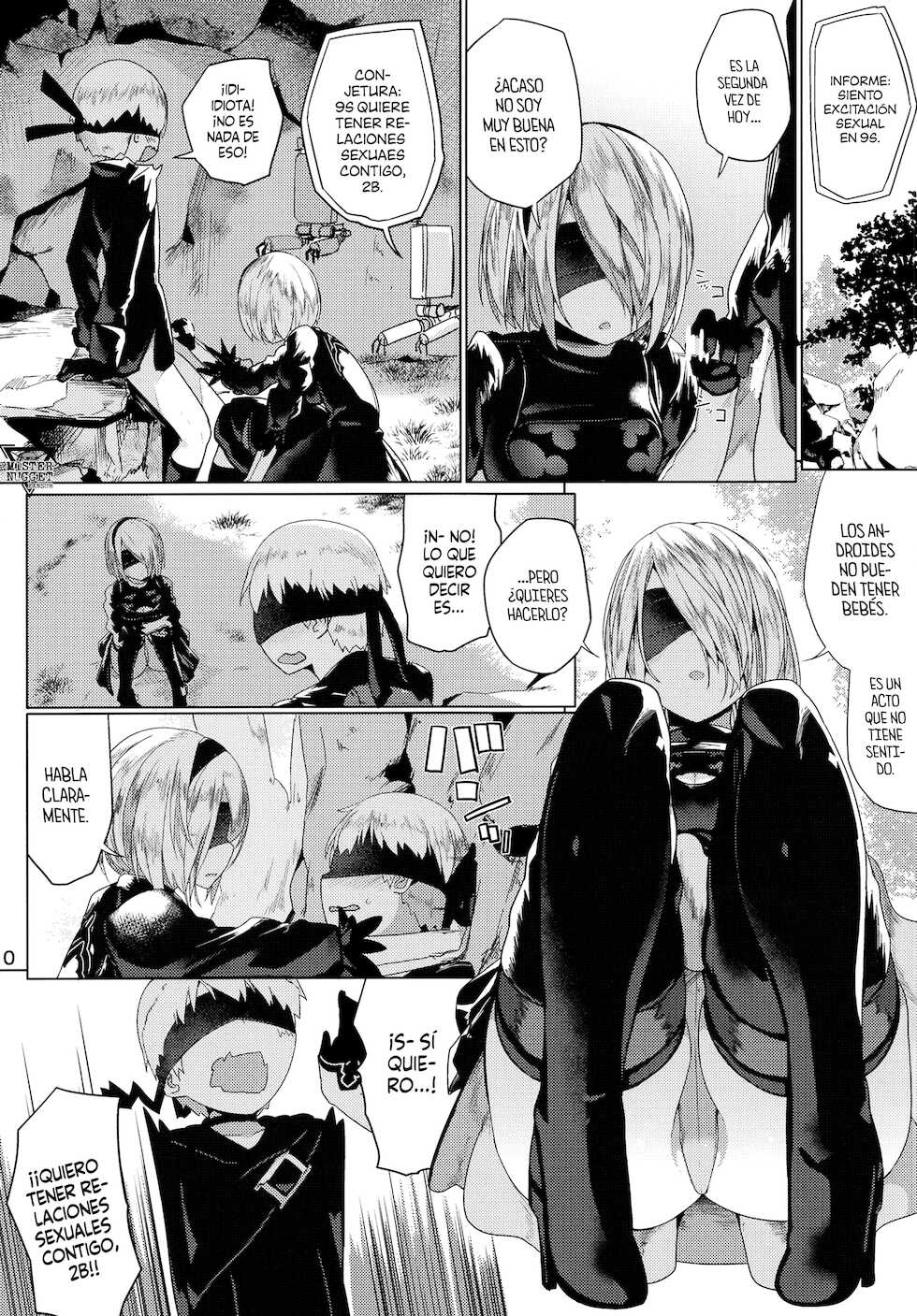 [Illumination. (Ogadenmon)] Android no Ecchi na Yatsu | Androides calientes (NieR:Automata) [Spanish] [Mister Nugget] [Digital] - Page 12