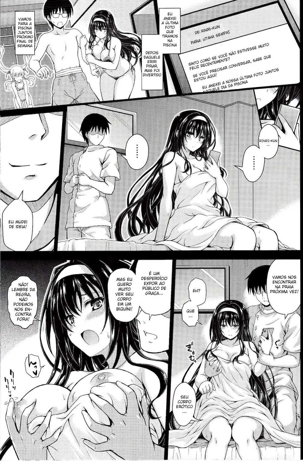(COMIC1☆13) [Yumeya Honpo (Mukeikaku)] Yakusoku no Yukue (Saenai Heroine no Sodatekata) [Portuguese-BR] [DiegoVPR] - Page 4