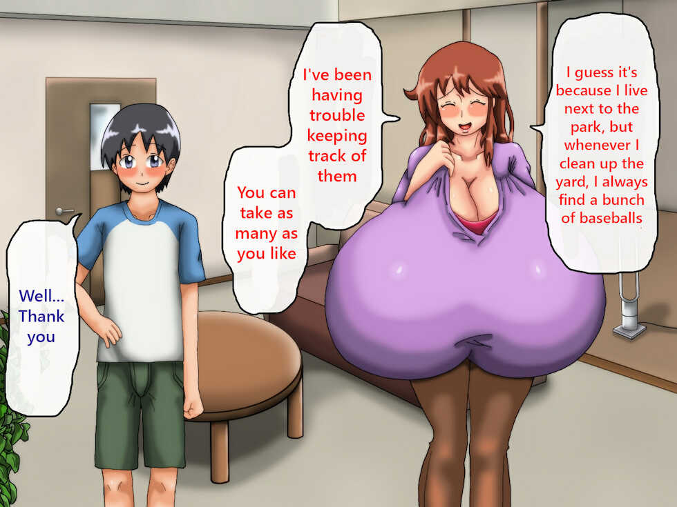 [Kakkuu Mogura] Itsumo Boku ga Yakyuu o Shite iru Kouen Yoko no Hiroi Ie ni Hitori de Sunde iru Chounyuu Onee-san to Nakayoku naru Hanashi | The Story of Becoming Friends with the Chounyuu Sister Who Lives Alone Next to the Park [English] - Page 25