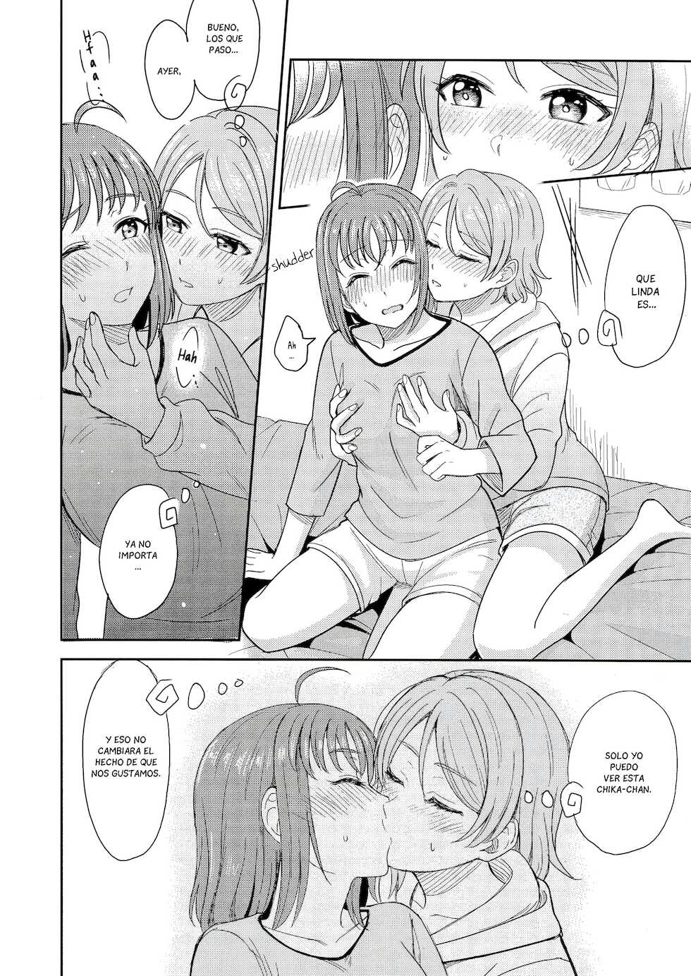 (C95) [Mushiyaki!! (Kanbayashi Makoto)] Hold me tight (Love Live! Sunshine!!) [Spanish] - Page 13
