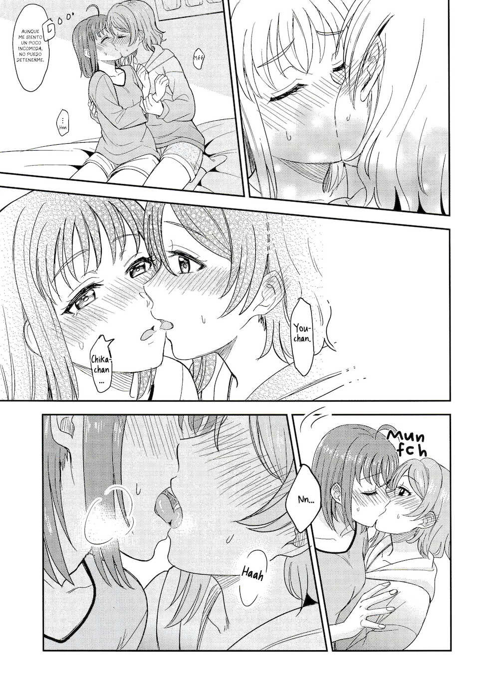 (C95) [Mushiyaki!! (Kanbayashi Makoto)] Hold me tight (Love Live! Sunshine!!) [Spanish] - Page 14