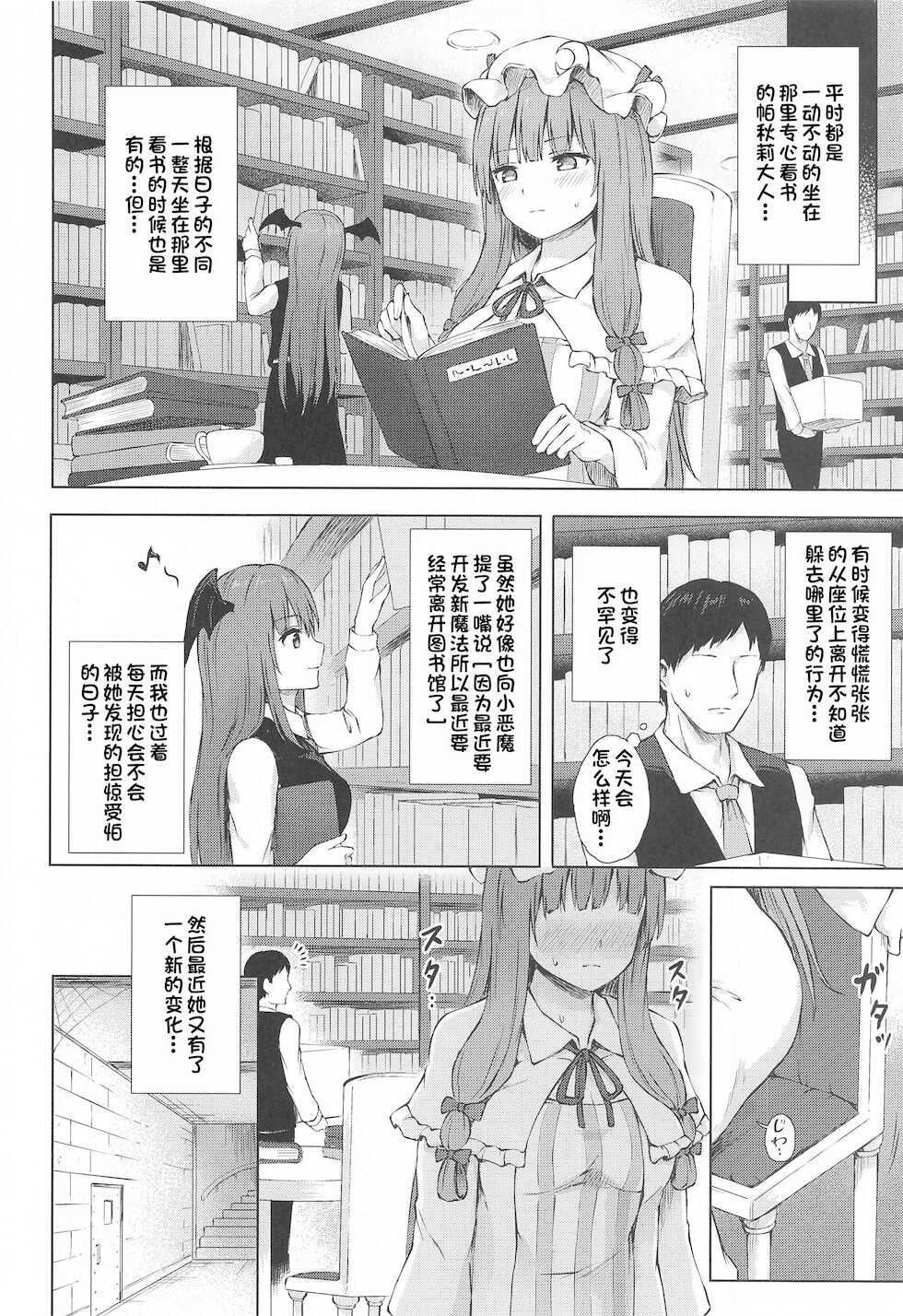 (Shuuki Reitaisai 8) [Tekomenchi (Techi)] Patchouli Knowledge Kaihatsu Kiroku II (Touhou Project) [Chinese] - Page 7