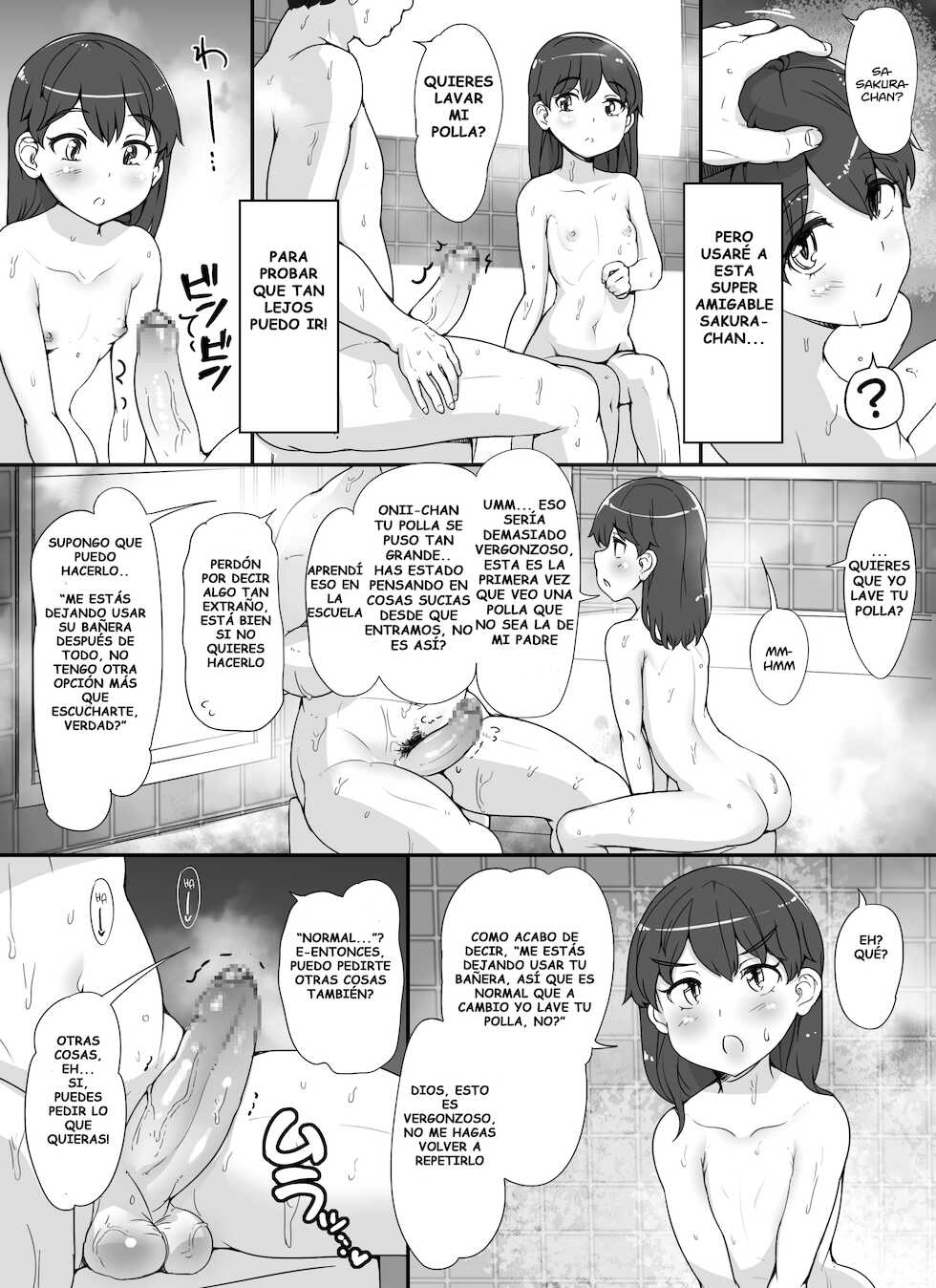 [nounanka (Abubu)] Kinjo no Onnatachi ga Nazeka Ore no Ie no Furo ni Hairi ni Kuru Ken [Spanish] [Digital] - Page 7