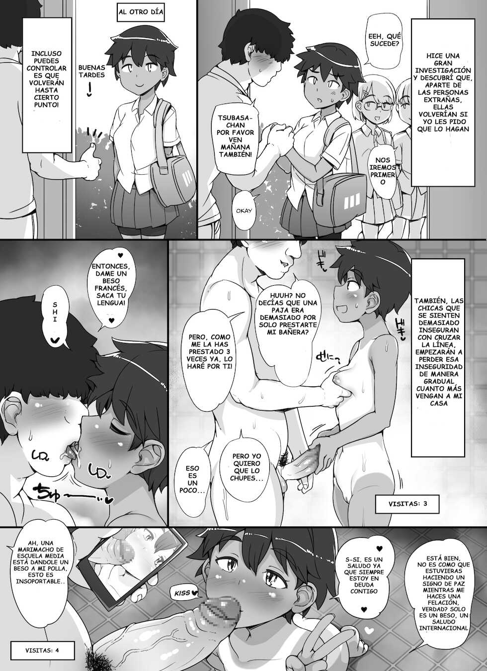 [nounanka (Abubu)] Kinjo no Onnatachi ga Nazeka Ore no Ie no Furo ni Hairi ni Kuru Ken [Spanish] [Digital] - Page 28