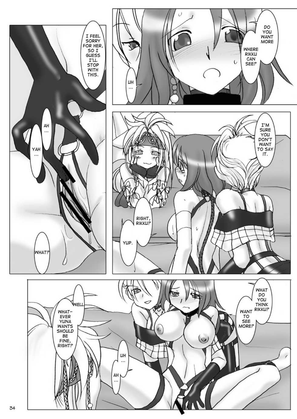 (C64) [Purin Hausu (Hirate Miki, Nakai Kana)] GPX-2 (Final Fantasy X-2) [English] [Neko Neko Wai] - Page 35